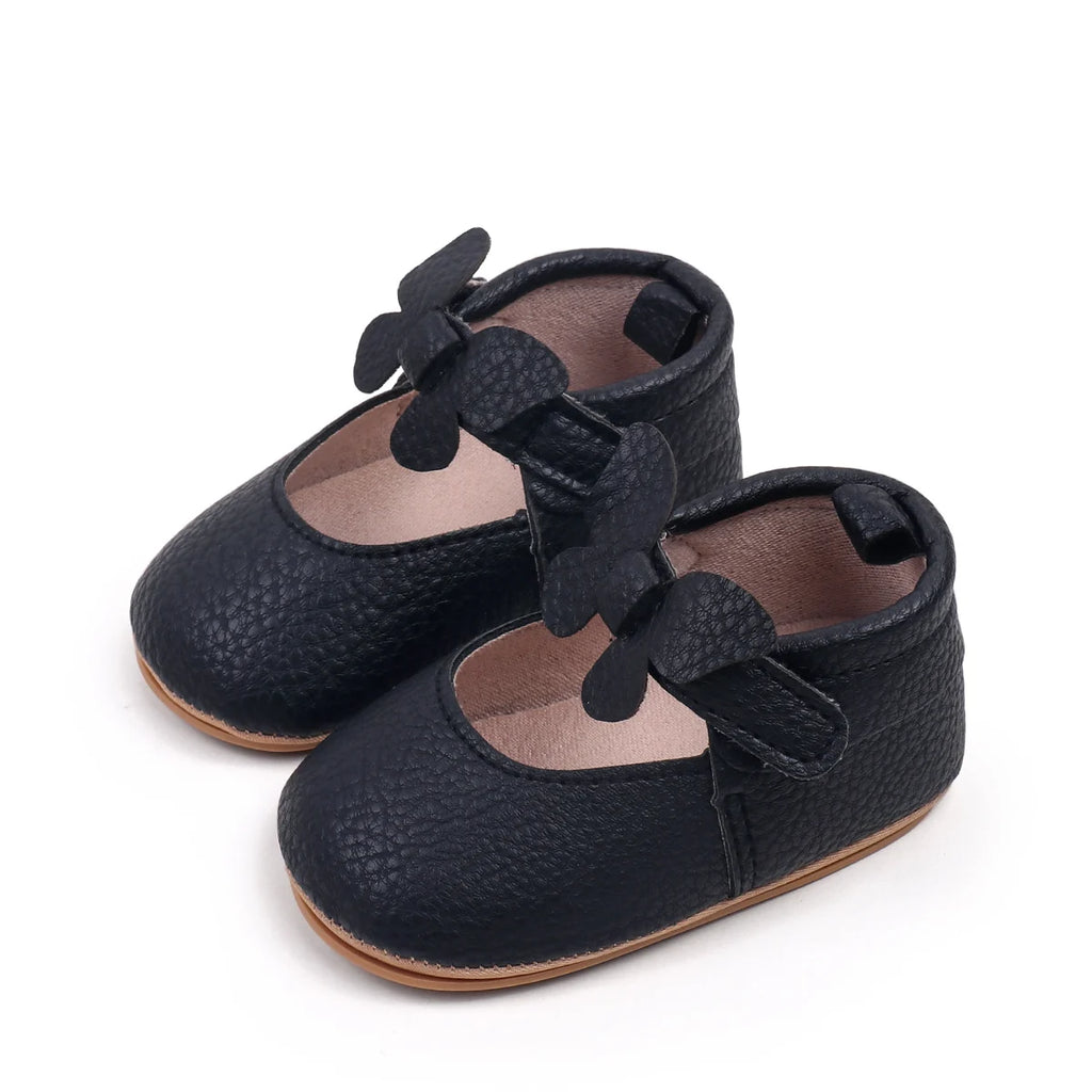 New Spring And Summer Baby Shoes Indoor Learning Shoes Butterfly Velcro Princess Shoes Anti-slip Baby Shoes