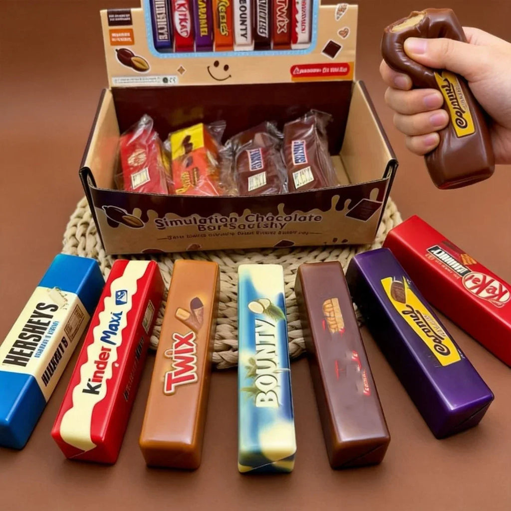 1/8PCS Simulation Chocolate Butter Sticks Squishy Toys Slow Rebound Soft Squeeze Toys Stress Relief Sensory Toys Party Favors