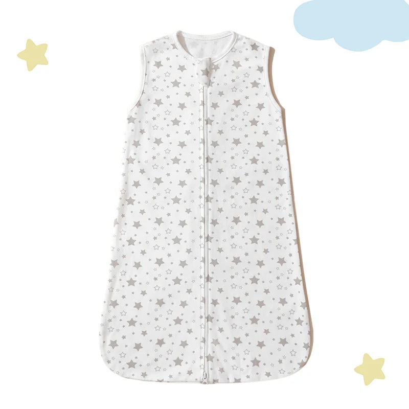 100% Cotton Baby Sleep Sack Sleepping Bag Sleeveless  Wearable Bedding Blanket Suit Summer Soft For Baby Toddler