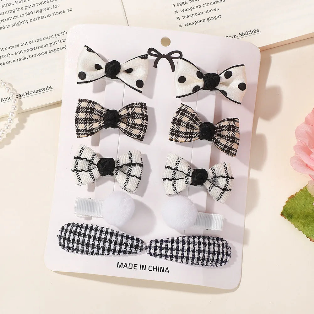 10pcs/Set Cute Butterfly Fabric Flower Bow Hair Clips for Baby Girls Children Sweet Hairpin Headwear Hair Accessories