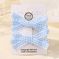 2Pcs Striped Bow Hair Clip Set Women's Sweet Hair Accessories Lovely Girl Headwear Hairpin for Dress up