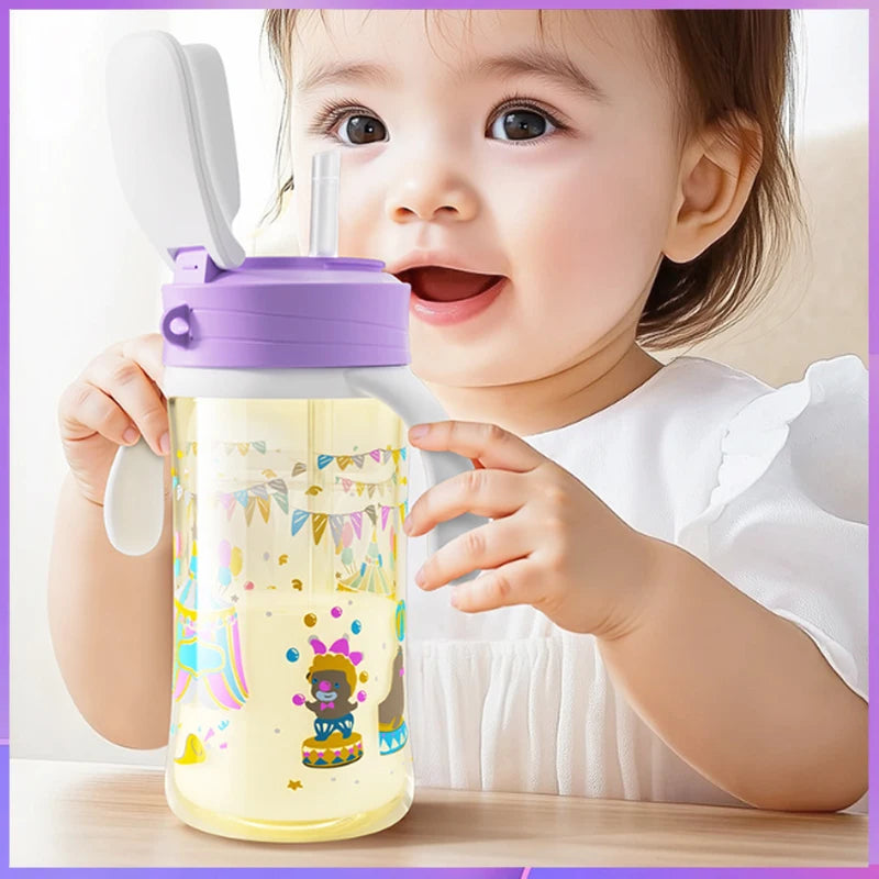Suitable for third-generation pigeon bottle conversion, cup lid, pigeon handle/wide caliber straight drinking straw,gravity ball