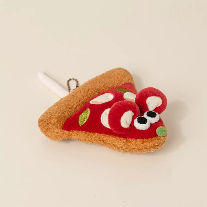 Pizza Mouse Plush Toy Hanging Pendant 14cm Decoration For Birthday Gift Home Decor Kids Room