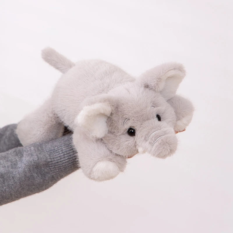 Fluffy Cute Nordic Style Plush Elephant Toy Lovely Lying Elephant Appease Toy Stuffed Soft For Girls Xmas Gift