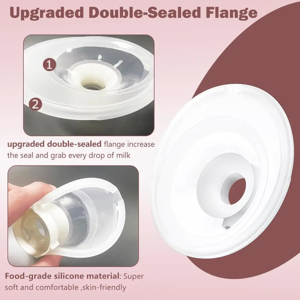 One Full Set Collector Cup Only Compatible with Momcozy M5 Breast Breast Pump Replacement Accessories, Full Breastpump Parts