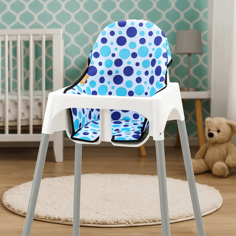 Soft Baby Dining Chair Seat Cover Comfortable Polka Dots Breathable Pad Liner Breathable Yellow High Chair Accessories Summer