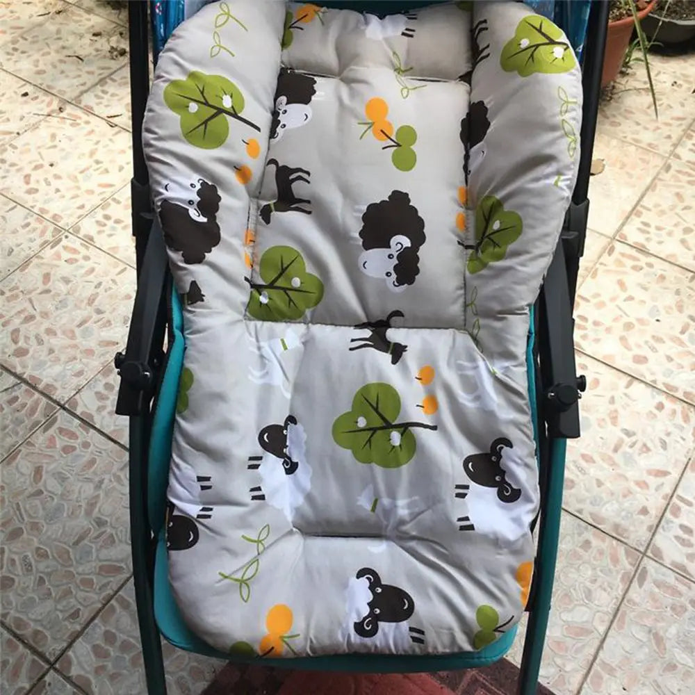 Print Universal Chair Pad Cart Mat Baby Warmer Liner Mat Cotton Stroller Cushion Cotton Mat Stroller Mat Stroller Accessories