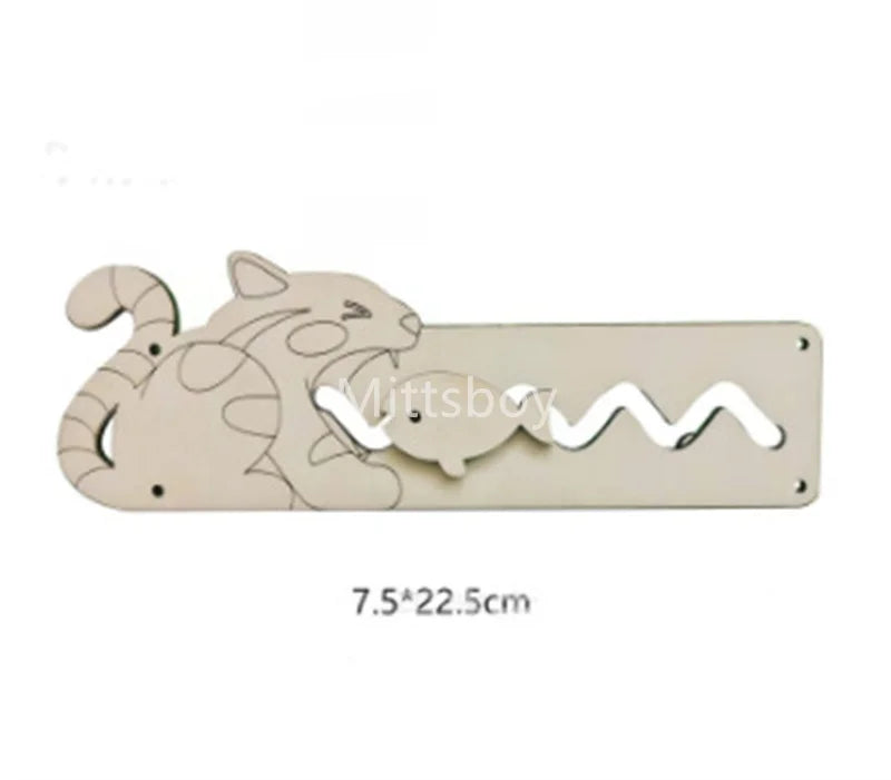 DIY Busy Board Montessori Educational Toys Animal Slide Zipper Numeric Letter Cloud Wood Chip Graphic Pairing Wooden Parts Gifts