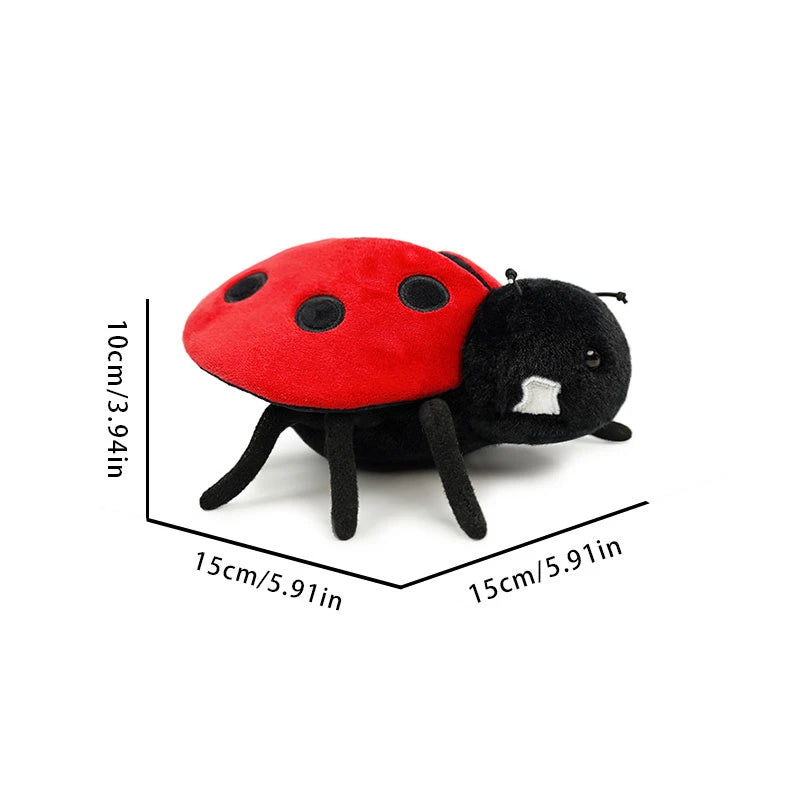 Wholesale 1pcs 6 Kinds Of Insects Plush Toys Lifelike Butterfly Ant Bee Ladybug Mantis Spider Funny Simulated Insect Model Doll