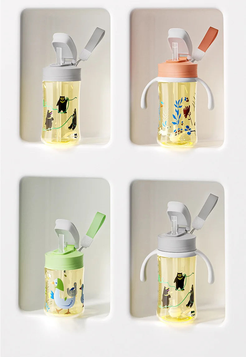 Suitable for third-generation pigeon bottle conversion, cup lid, pigeon handle/wide caliber straight drinking straw,gravity ball