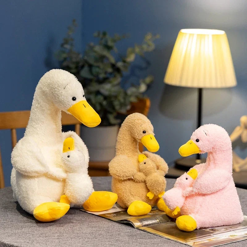 Stuffed Animals Mother and Son Duck Plush Toys Sleeping Lifelike Goose Simulation Duck Plush Doll Kawaii Cartoon