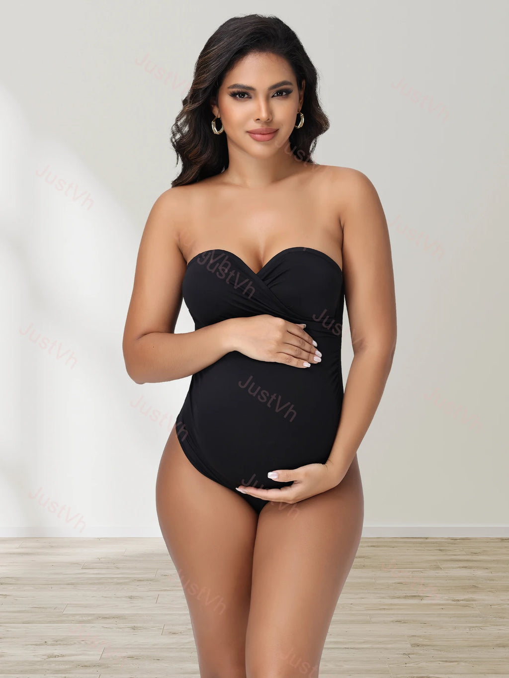Maternity Bodysuit Pregnant Sleeveless Tube Top Elastic Sexy Tight Bodycon Women's Photography Props Outfits