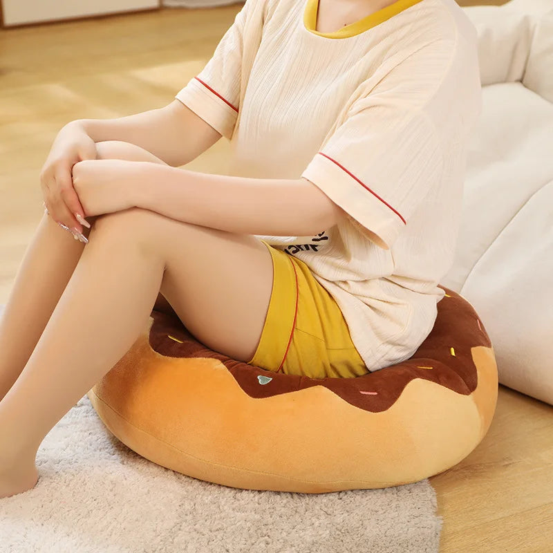 Decoration Donut Plush Pillow Like Real Fantastic Ring Shaped Food Plush Soft Creative Seat Cushion Head Pillow Christmas Gift