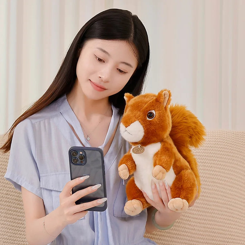 Cute Simulation Squirrel Raccoon Plush Toys Stuffed Soft Animal Dolls For Children Girls Baby Birthday Christmas Gifts