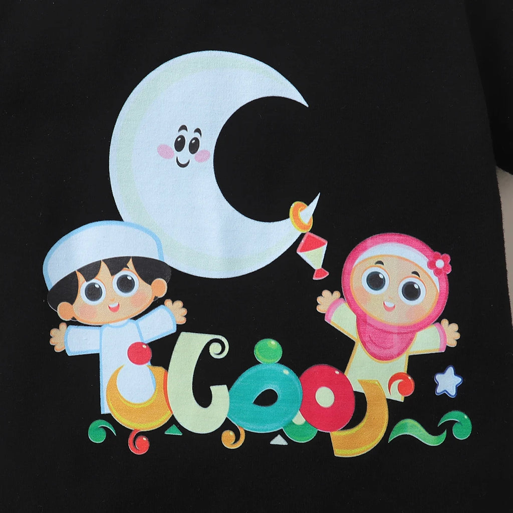 2pcs Baby girl Summer set Round Neck Moon Print Bodysuit+Cake skirt Set suitable for 0-18 Months Newborns set Baby clothing