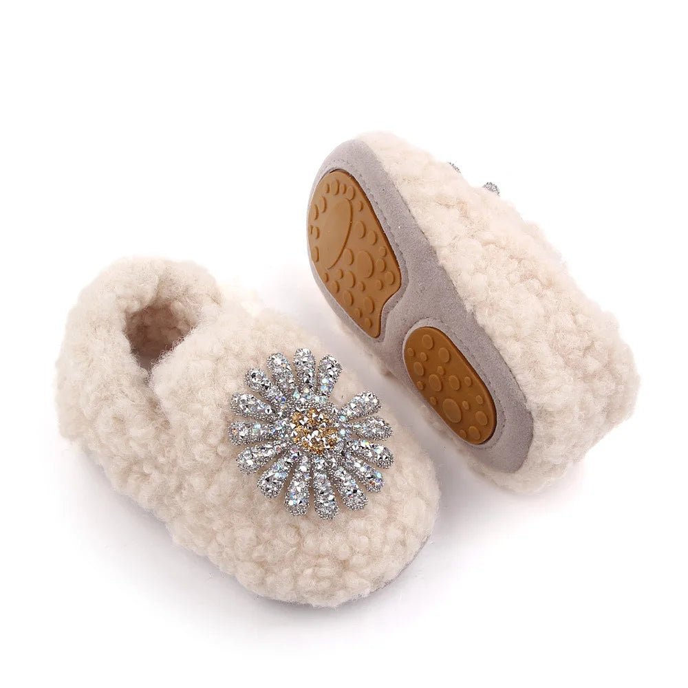 Baby Winter and Autumn Style Multiple Choices High Quality Soft Cotton Warm and Plush Toddler Shoes Anti-slip Sole Prewalking