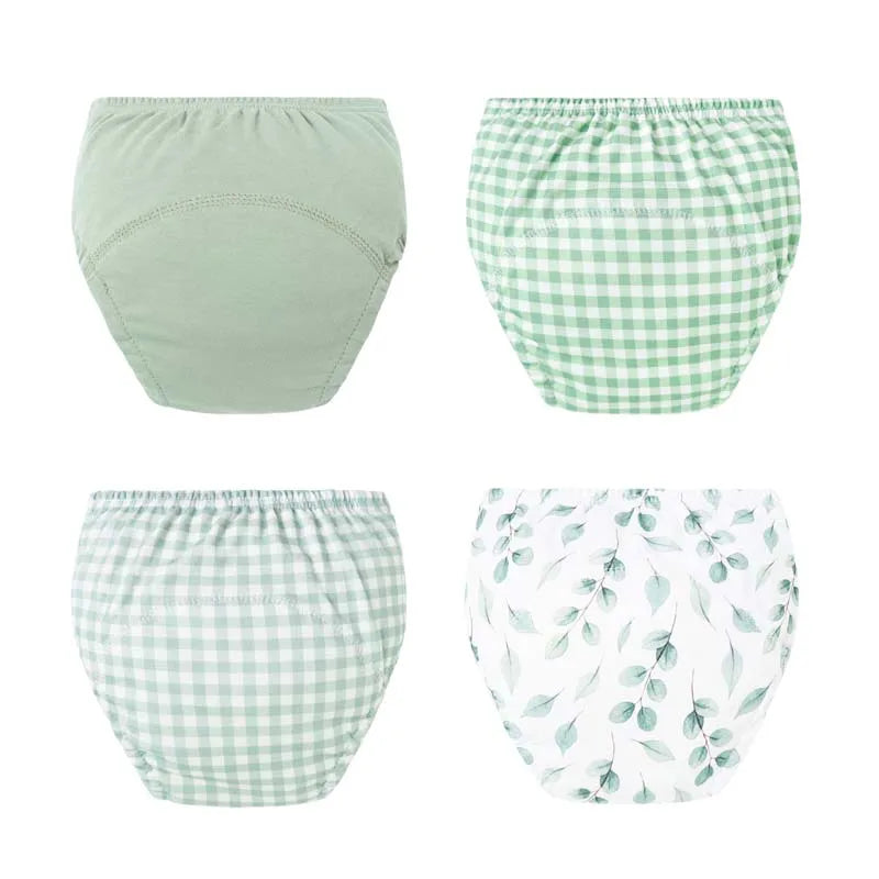 4Pcs Baby Diaper Training Pants Toddler Underwear Cotton Washable Infant Nappies Cloth Diapers Reusable Kids Shorts 11-18kg