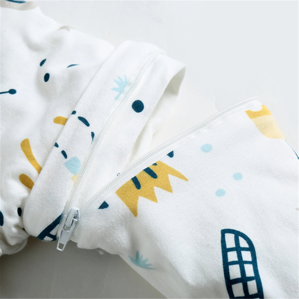 2.5Tog Spring and Autumn Thin Baby Sleeping Bag U-Shaped Cartoon Pure Cotton Kidsren's Sleeping Bag Anti-Kick Quilt 0-3Y Baby Sleeping Bag