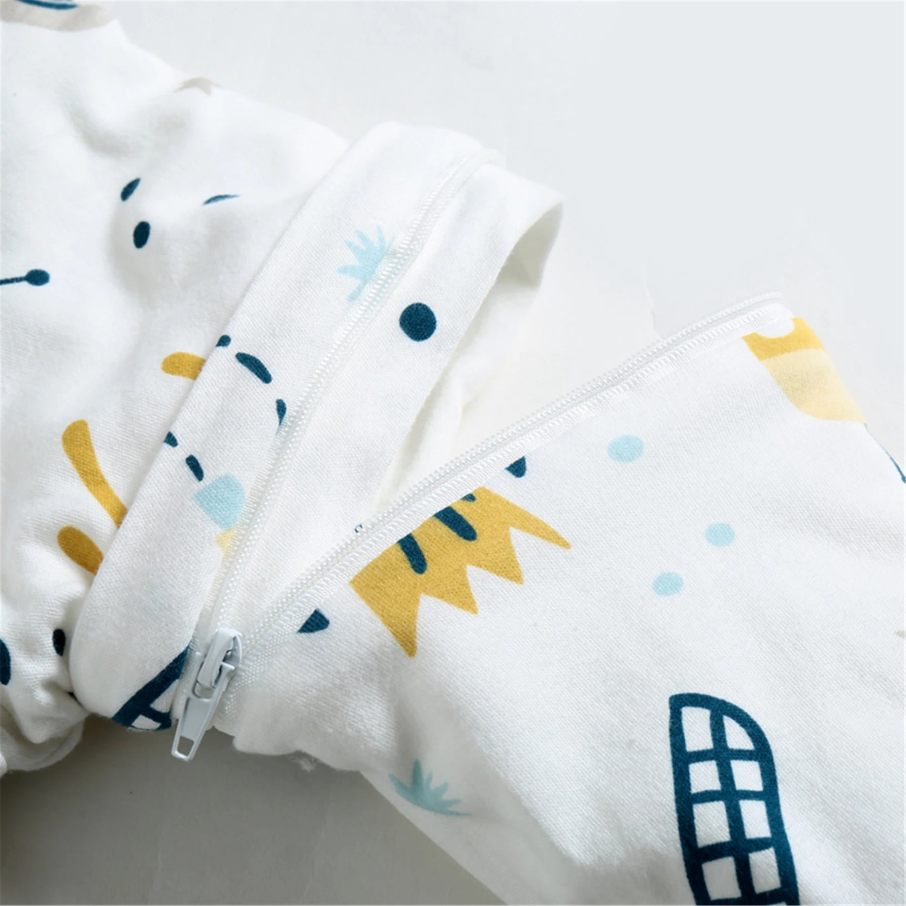 2.5Tog Spring and Autumn Thin Baby Sleeping Bag U-Shaped Cartoon Pure Cotton Kidsren's Sleeping Bag Anti-Kick Quilt 0-3Y Baby Sleeping Bag