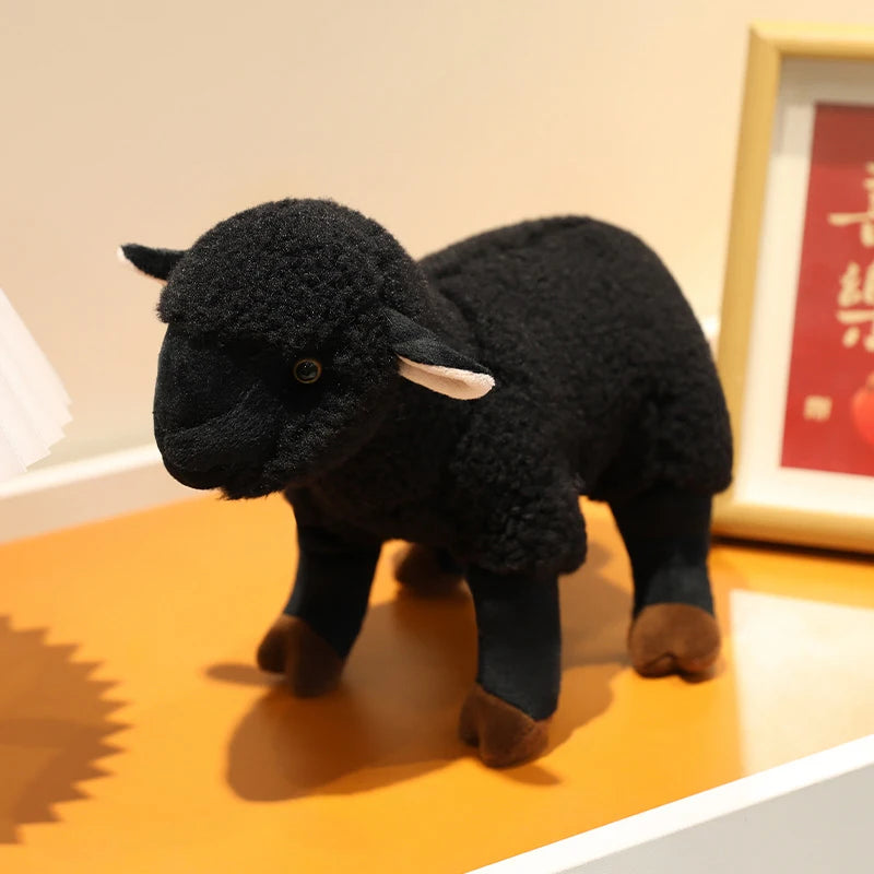 Wholesale Sale Realistic Sheep Plush Toys Soft Stuffed Standing Sheep Doll Pendants Cute Delicate Keychian Pendants Bags Decor