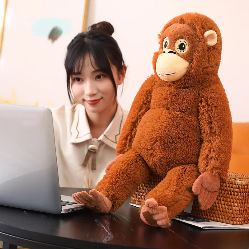 Hot 60cm Cartoon Gorilla Plush Toy Chimpanzees Monkey Soft Stuffed Doll Backpack Car Bag Room Decor Children Toy Christmas Gift