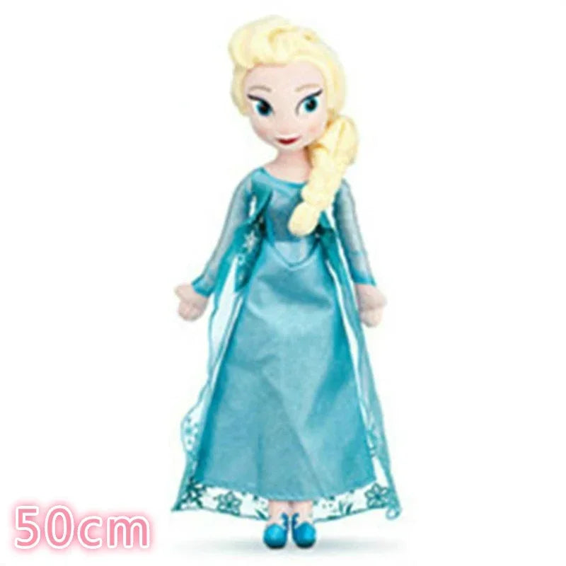 50cm Frozen Elsa Doll Princess Anna Elsa Plush Doll Elza Stuffed Kids Toys Halloween Birthday Gift