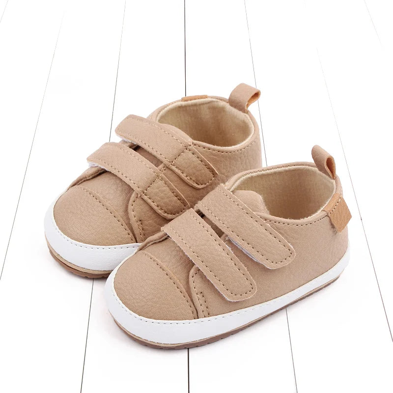 2025 New Fashion Baby Casual Sneaker Spring and Autumn Soft PU and TPR Sole Anti-slip High Quality Hot Selling for 0-18M