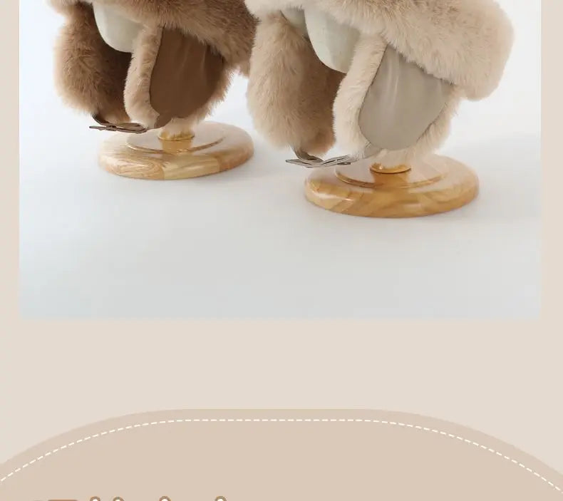 Baby Hat Autumn Winter Windproof Warm Hat Children's Ear Protection Pullover Hat Boys Girls Thickened Plush Lei Feng Hat
