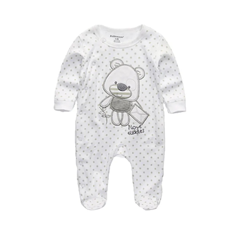 1-Piece Fashion Classic Long Sleeve Causal Baby Boy Girl Rompers Soft Unisex Newborn Jumpsuits 0-12 Months Clothing