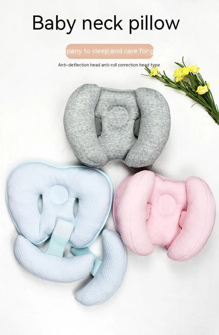 Baby Pillow Stroller Baby Head and Neck Support Pillow U-shaped Headrest Body Fixation Anti Roll Children's School Cushion