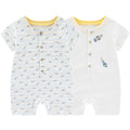 Kiddiezoom 2 Pcs/Lot Summer Cute Cartoon Short Sleeve Baby Boy Girl Rompers 100%Cotton Newborn Jumpsuit Clothing
