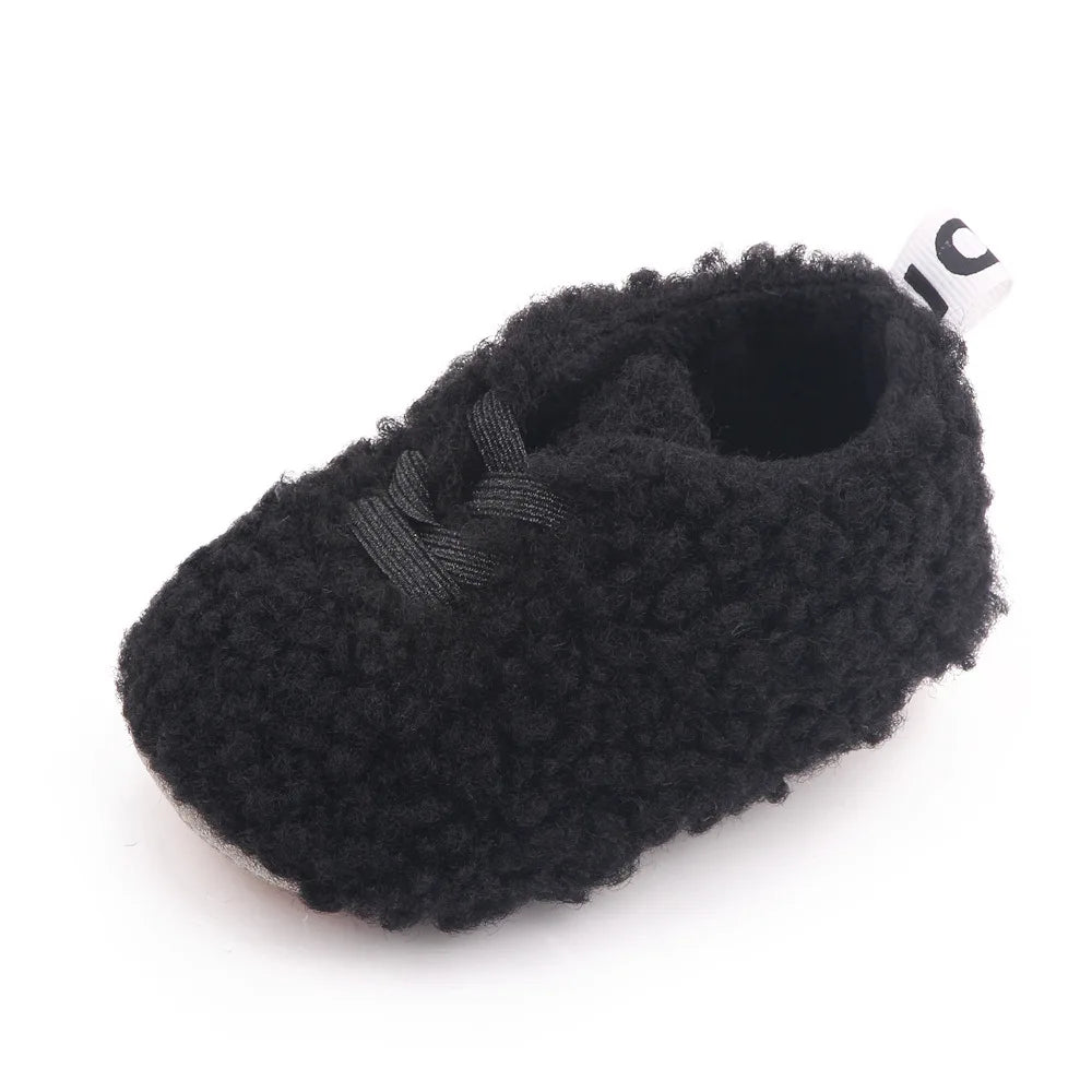 Baby Toddler Shoes Non Slip Plush Warm Cotton Prewalking Anti Slip Sole Model 01