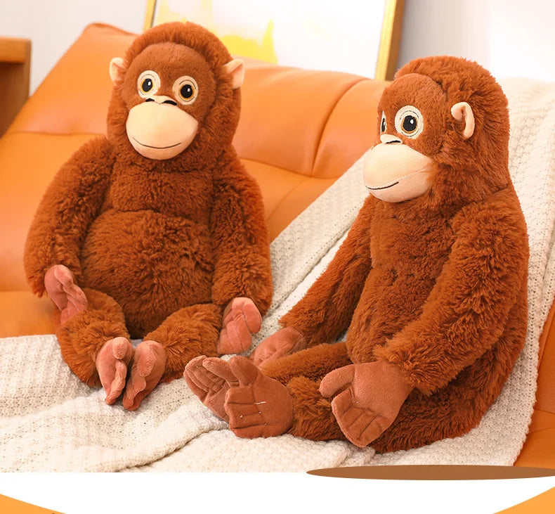 Hot 60cm Cartoon Gorilla Plush Toy Chimpanzees Monkey Soft Stuffed Doll Backpack Car Bag Room Decor Children Toy Christmas Gift