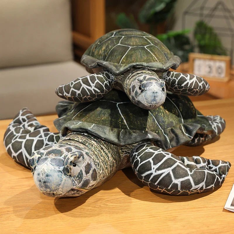 Simulation Sea Turtle Plush Toy Kawaii Soft Stuffed Tortoise Animal Home Decor & Birthday Gift for All Ages