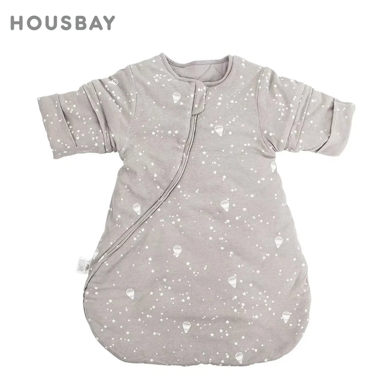 Thickened Winter Sleeping Bag For Infants Aged 3-30 Months Detachable Sleeves Anti-kick And Warm Baby Blanket 3.5 Tog