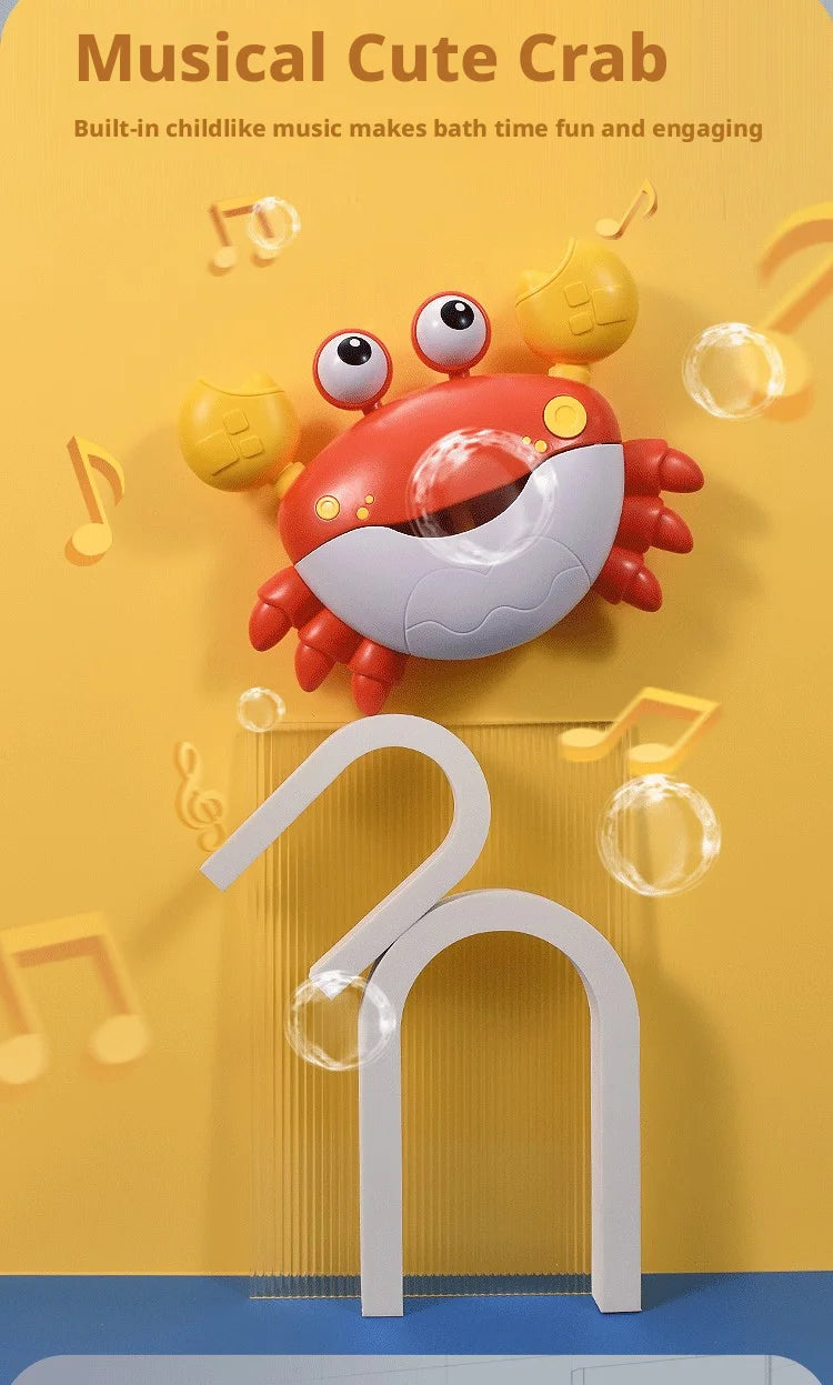 Blowing Bubble Baby Bath Toys Bathtub Soap Machine Blowing  Cute Cartoon  Crab Bathroom Swimming Pool Toys Outdoor Foam Maker