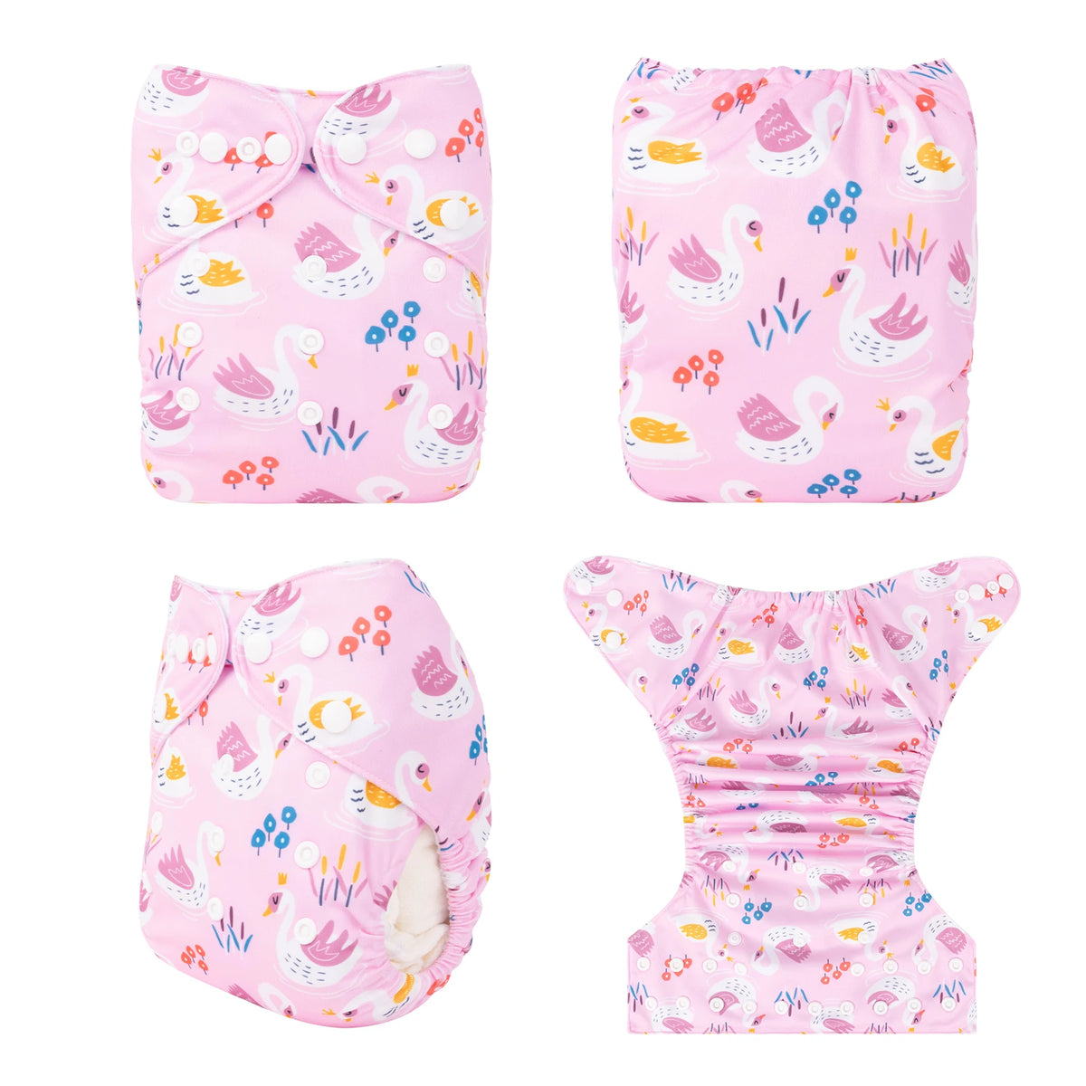ALVABABY One Size Cloth Diaper Reusable Modern Cloth Nappy Digital Position Pocket Diaper Shell