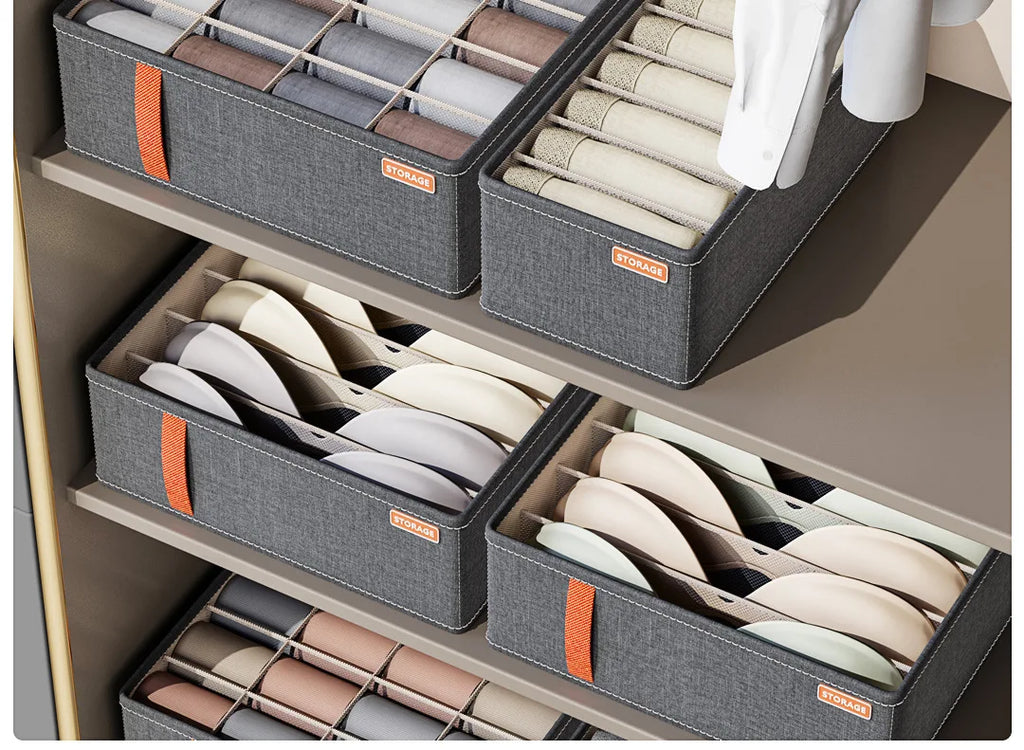 Oxford Cloth Underwear Storage Box 20/7/6 Grids Socks Panties Drawer Organizer Multi-function Home Wardrobe Assortment Boxes