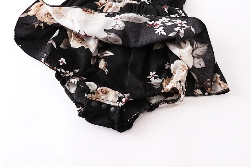 Summer Family Matching Outfits Women Jumpsuit Beach Girls Dresses Vestidos Baby Romper Mother Daughter Dress Children's Clothing