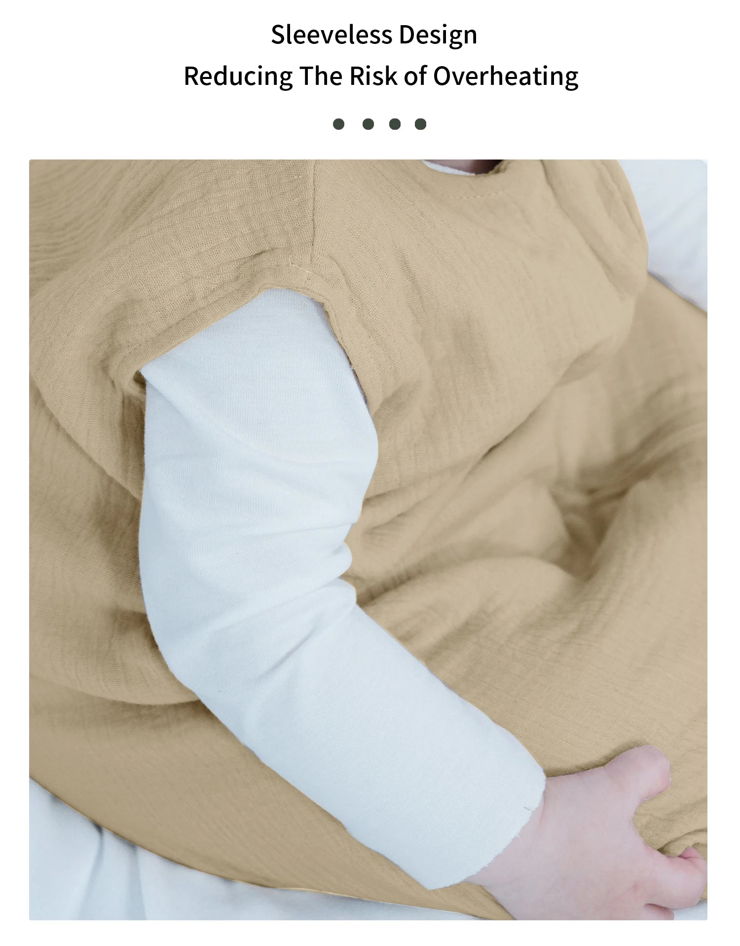 Baby Sleeping Bag Newborn Swaddle Sleeveless Sleep Sack Summer Thin Premium Muslin Cotton Soft 2-Ways Zipper Easy Diaper Changes