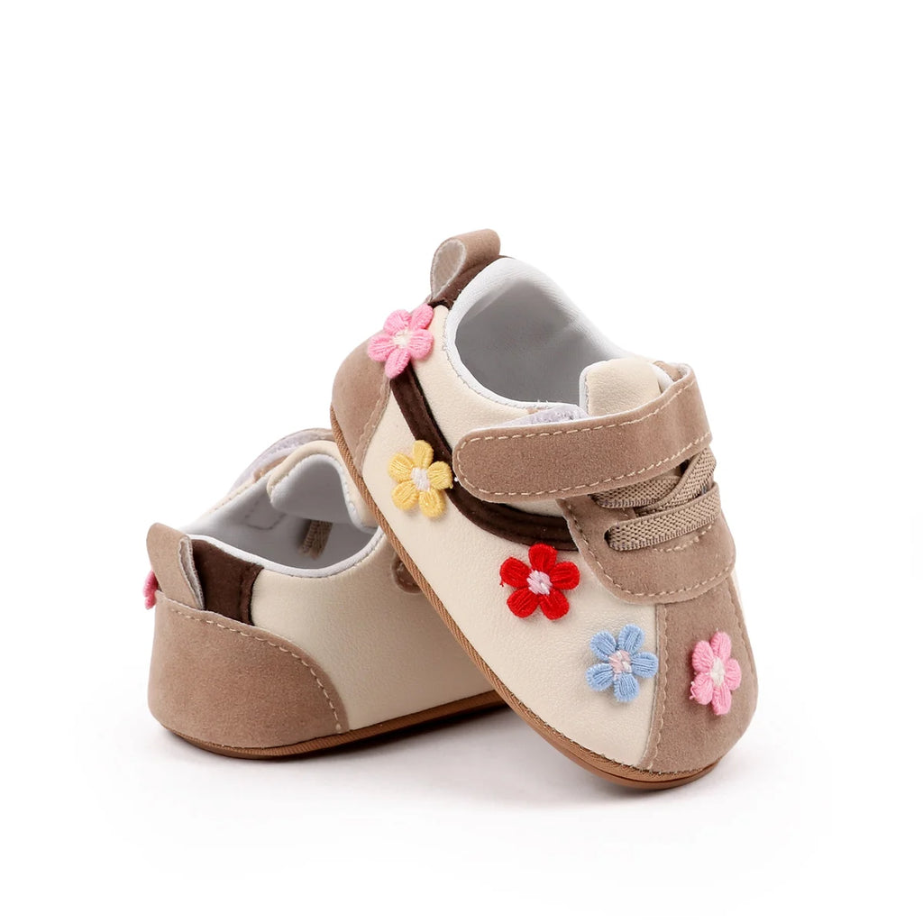 Spring And Autumn Baby Boys And Girls First Walking Toddler Shoes 0-1 Years Old High Quality Sneaker PU Leather TPR Sole