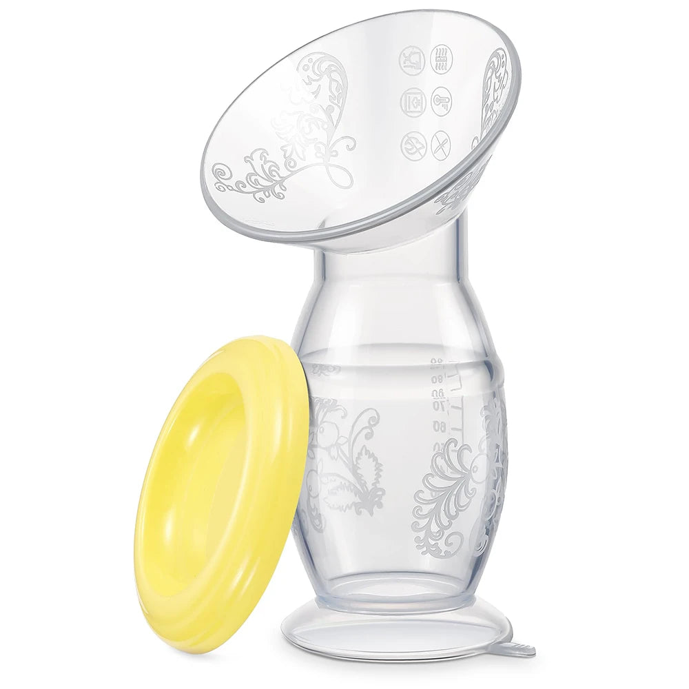 Manual Breast Pump Food Grade Silicone Milk Collection System One Size Fits All No Leak Design Model HtR01