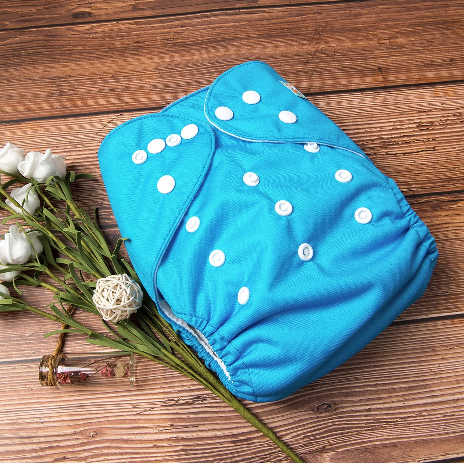 1pc ALVABABY Solid Color Baby Cloth Diaper Reusable Pocket Diaper Baby Cloth Nappy Shell