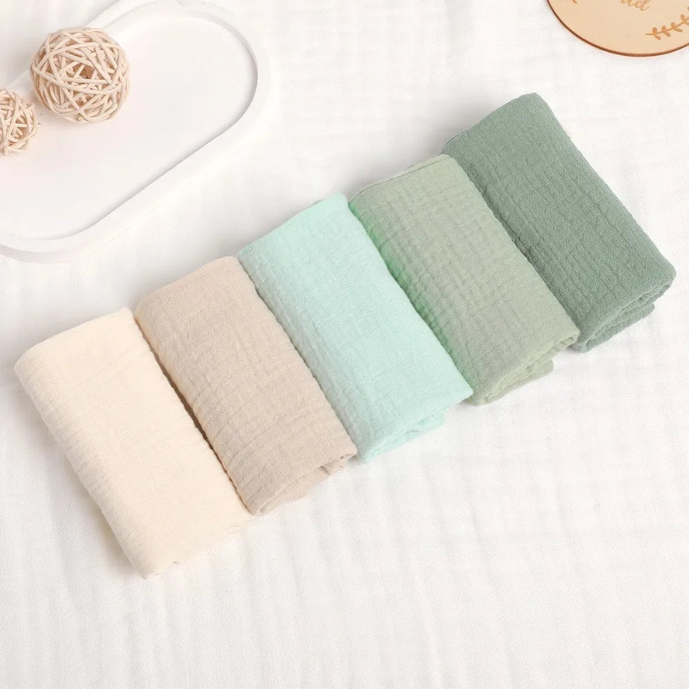 Baby Cotton Washcloth 6-Layer Gauze 22x23 cm Absorbent Square Towels for Newborns