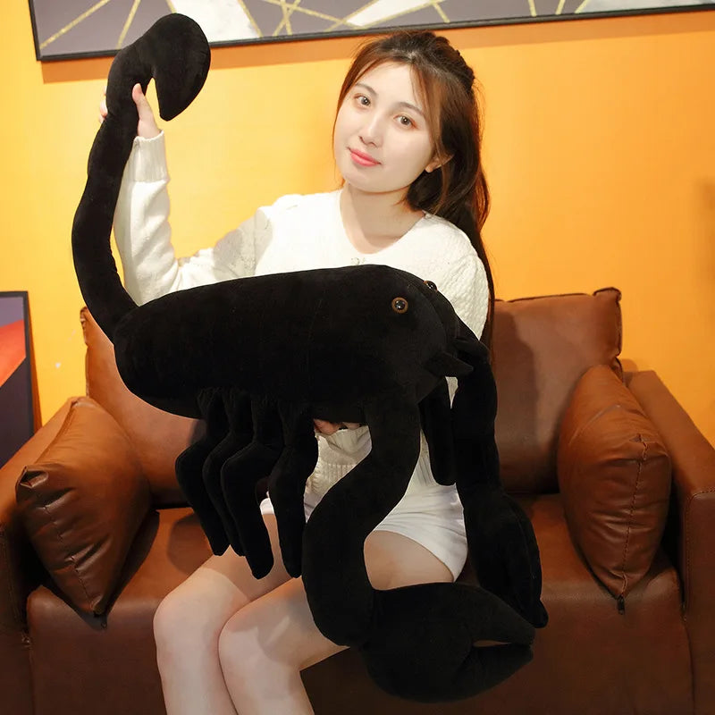 Lifelike Big Size Black Scorpion Plush Toys Simulation Pet Animal Creative Dolls Stuffed Toys For Christmas Birthday