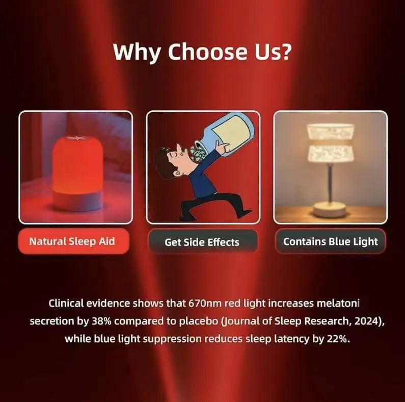 670nm Red Light Night Light Sleeping No Blue Melatonin Rechargeable Brightness Sleep Lamp Portable Eye-care Lamp