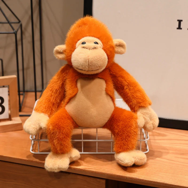 Hot Cartoon Gorilla Plush Toy Chimpanzees Monkey Soft Stuffed Doll Backpack Car Bag Room Decor Kid Gift