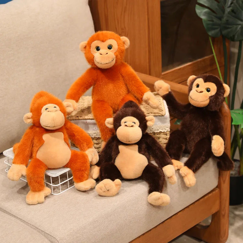 Hot Cartoon Gorilla Plush Toy Chimpanzees Monkey Soft Stuffed Doll Backpack Car Bag Room Decor Kid Gift