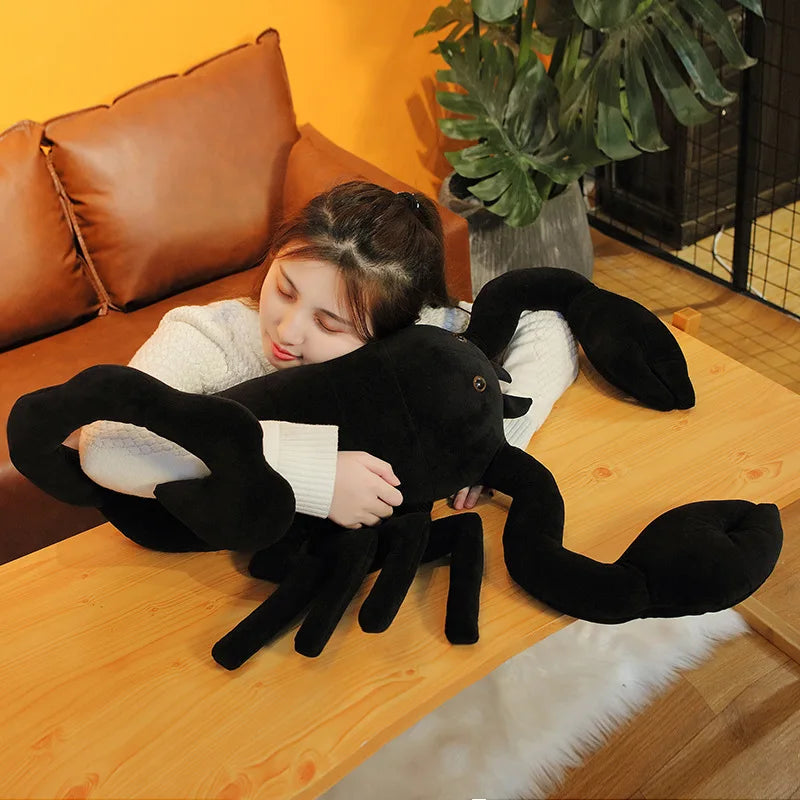 Lifelike Big Size Black Scorpion Plush Toys Simulation Pet Animal Creative Dolls Stuffed Toys For Christmas Birthday