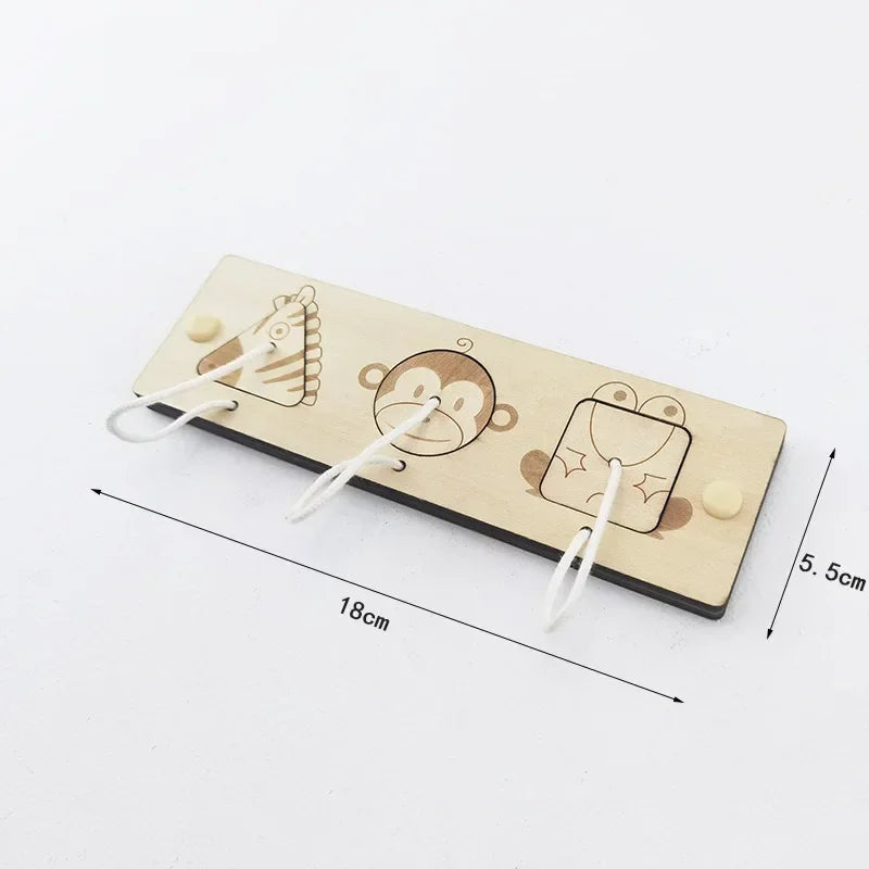Wooden Busy Board Toy for Montessori Learning With Clock Mirror and Unlock Activities Model MB-001